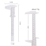 Double Scale Plastic Slide Vernier Caliper 0-150mm– White Color image