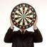 Double Side Wooden Dart Board Game with 4 Pcs Sharp Dart (board_23_JR) image