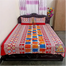 Double Size Flat Cotton Bed Sheet Set - 2 Pillow Covers Included image