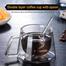 Double Walled Glass Coffee Mug with Handle, Heat Resistant, Clear 200ml image