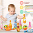 Dreamon Bowling Set Indoor Toy For Kids With 10 Skittles Pins and 2 Balls Gifts Game For Boys Girls Children Toddler image
