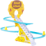 Duck Slide Toy Set, Funny Automatic Stair-Climbing Ducklings Cartoon Race Track Set Little Lovely Penguins Slide Toy Escalator Toy with Lights and Music (Duck) image