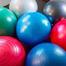 Durable PVC Yoga Ball For Home Gym 75cm- Plain (multicolor). image