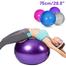 Durable PVC Yoga Ball For Home Gym 75cm- Plain (multicolor). image