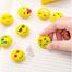 Emoji Pencil Erasers Yellow Color For Children - 4pcs (Pack of One) image
