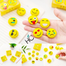 Emoji Pencil Erasers Yellow Color For Children - 4pcs (Pack of One) image