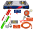 Eurogas Double S.S. Two Burner Auto Gas Stove for LNG/LPG with Complete Accessories (Hot Selling) image