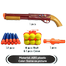 Eva Soft Dart Target Toy For Kids 1 Pcs Gun 12 Pcs Soft Dart 8 Pcs Soft Blaster Ball Withn Bat Case (gun_ball_bullet_1117) Red image
