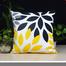 Exclusive Cushion Cover, Black, Yellow, Ash 16x16 Inch image