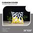 Exclusive Cushion Cover, Black, Yellow, Ash 20x20 Inch image