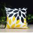 Exclusive Cushion Cover Black, Yellow, Ash, 14x14 Inch image