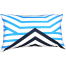 Exclusive Cushion Cover, Blue And Black 20x12 Inch image