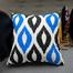 Exclusive Cushion Cover Blue And Black 20x12 Inch image