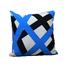 Exclusive Cushion Cover, Blue And Black 20x20 Inch image