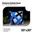 Exclusive Cushion Cover, Blue And Black 20x20 Inch image