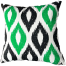 Exclusive Cushion Cover Green And Black 20x20 Inch image