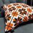 Exclusive Cushion Cover, Orange And Black 22x22 Inch image