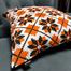 Exclusive Cushion Cover, Orange And Black 20x20 Inch image