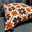 Exclusive Cushion Cover, Orange And Black 18x18 Inch image