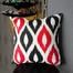 Exclusive Cushion Cover, Red And Black 14x14 Inch image