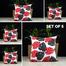 Exclusive Cushion Cover, Red And Black,20x20 Inch Set of 5 image