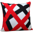 Exclusive Cushion Cover, Red And Black 16x16 Inch image