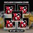 Exclusive Cushion Cover, Red And Black 16x16 Inch Set of 5 image