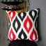 Exclusive Cushion Cover, Red And Black 16x16 Inch image