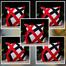 Exclusive Cushion Cover, Red And Black 18x18 Inch Set of 5 image