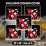 Exclusive Cushion Cover, Red And Black 18x18 Inch Set of 5 image