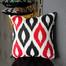 Exclusive Cushion Cover, Red And Black 18x18 Inch image