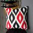 Exclusive Cushion Cover, Red And Black 20x20 Inch image