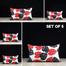 Exclusive Cushion Cover, Red And Black 20x12 Set of 5 image