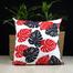 Exclusive Cushion Cover, Red And Black 22x22 Inch image