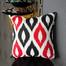 Exclusive Cushion Cover, Red And Black 22x22 Inch image
