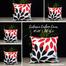 Exclusive Cushion Cover, Red, Black And Ash 14x14 Inch Set of 5 image