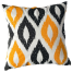 Exclusive Cushion Cover, Yellow And Black 14x14 Inch image
