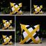 Exclusive Cushion Cover, Yellow And Black 18x18 Inch Set of 5 image