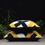 Exclusive Cushion Cover, Yellow And Black 20x20 Inch image