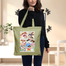 Exclusive Design Printed Canvas Tote Bag With Zipper For Ladies image