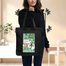Exclusive Design Printed Canvas Tote Bag With Zipper For Ladies image