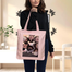 Exclusive Design Printed Canvas Tote Bag With Zipper For Ladies image