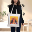 Exclusive Design Printed Canvas Tote Bag With Zipper For Ladies image