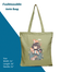 Exclusive Design Printed Canvas Tote Bag With Zipper For Ladies image