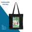 Exclusive Design Printed Canvas Tote Bag With Zipper For Ladies image