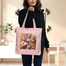 Exclusive Design Printed Canvas Tote Bag With Zipper For Ladies image