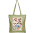 Exclusive Design Printed Canvas Tote Bag With Zipper For Ladies image