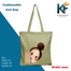 Exclusive Design Printed Canvas Tote Bag With Zipper For Ladies image