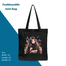 Exclusive Design Printed Canvas Tote Bag With Zipper For Ladies image