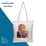 Exclusive Design Printed Canvas Tote Bag With Zipper For Ladies image